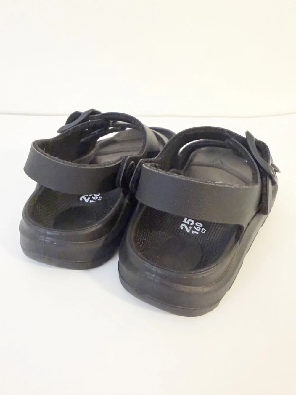 Birkenstock Kids Milano Black Sandals Buckle Straps Size 25 NWOT